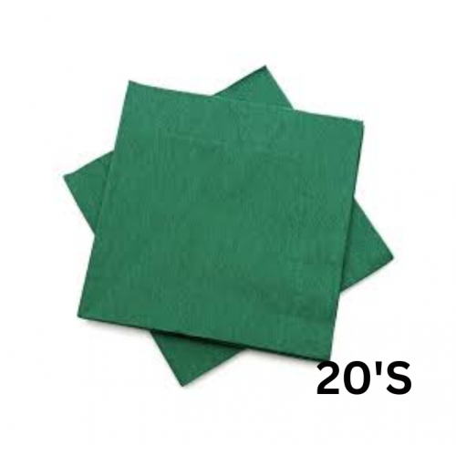 SERVIETTES PLAIN GREEN 20'S SERVIETTES PLAIN GREEN 20'S